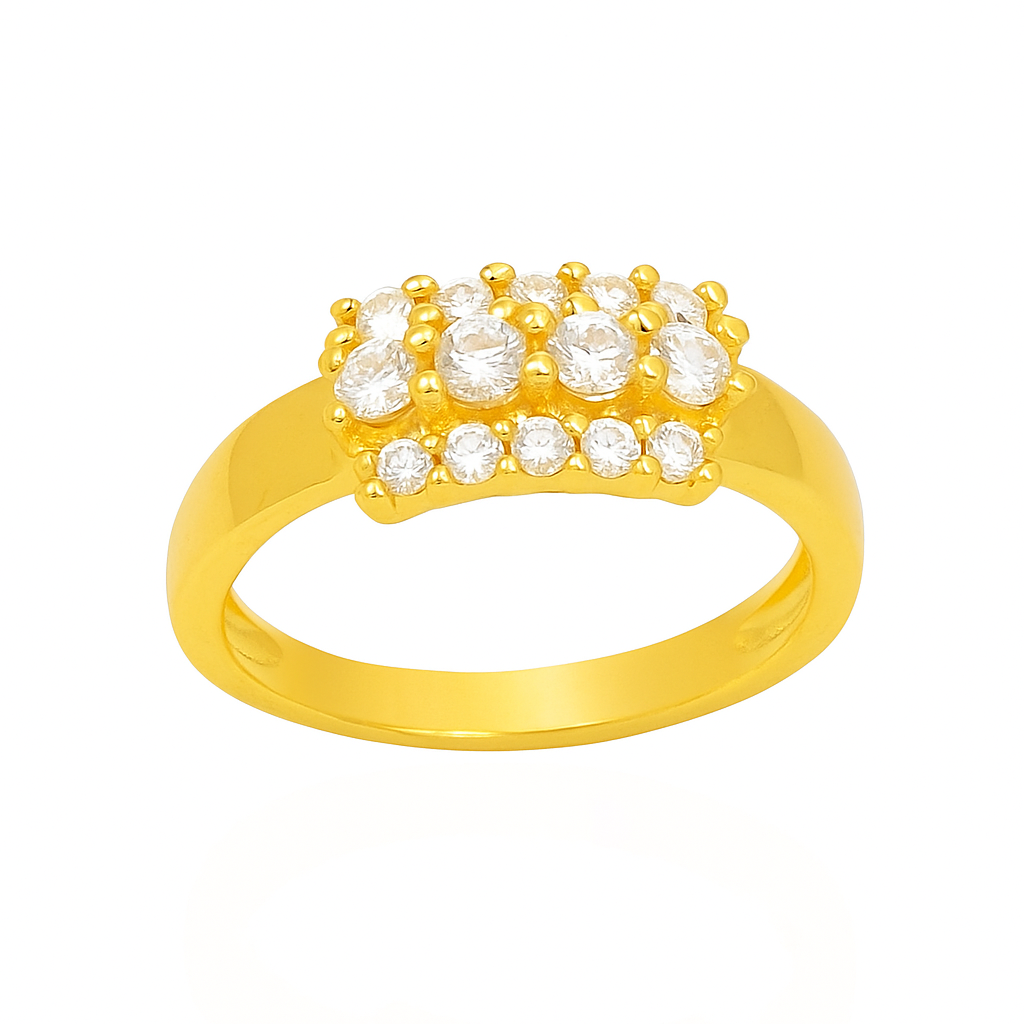 ✨ 18K Gold Plated Cluster Ring with Sparkling Cubic Zirconia Stones – Elegant Women’s Jewelry✨ 18K Gold Plated Cluster Ring with Sparkling Cubic Zirconia Stones – Elegant Women’s Jewelry