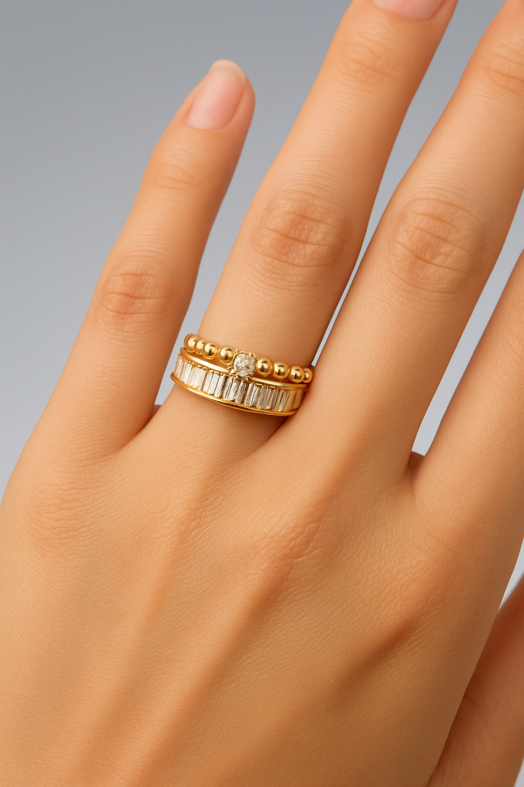 ✨ Elegant Gold Plated Ring with CZ Stones – Stylish Women’s Jewelry for Daily & Party Wear